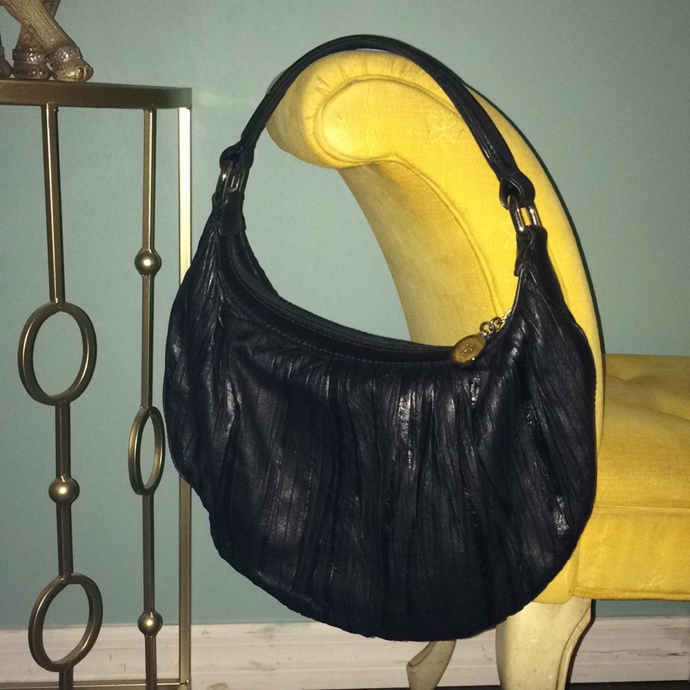 Donald J Plinero shoulder hobo black bag